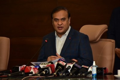 Assam Chief Minister Himanta Biswa Sarma addresses during a press conference in Guwahati on Saturday, December 04, 2021. (IANS File Photo)
