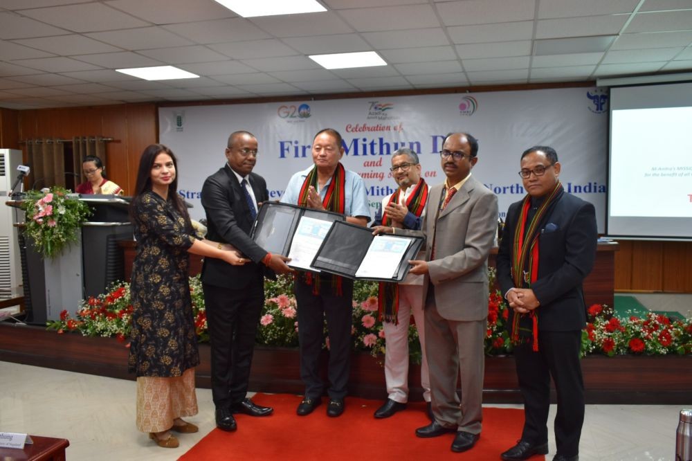Dignitaries during the celebration of the 1st Mithun Day on September 1.