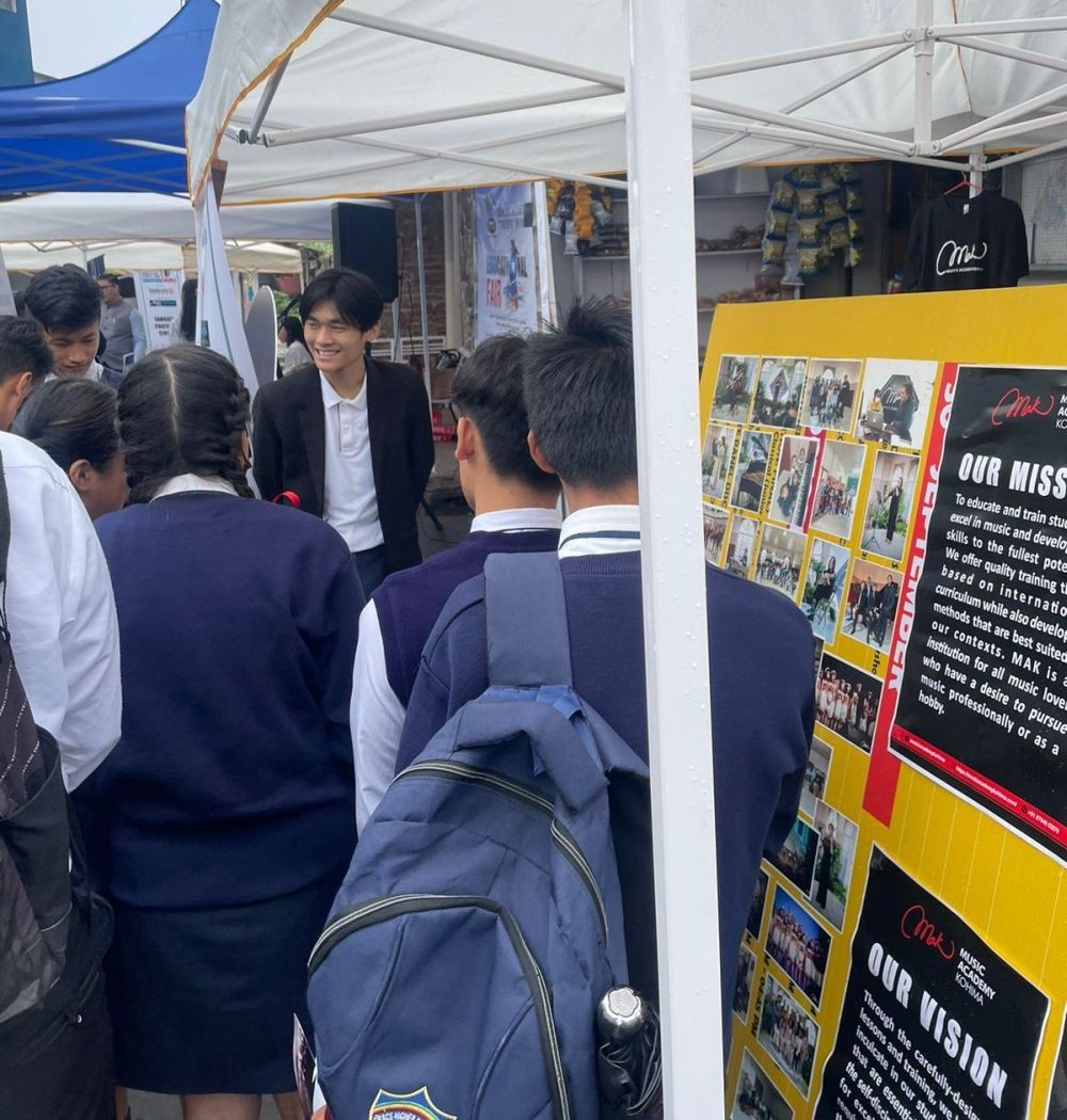 Students during the Educational Fair organised by Kohima Village Students’ Union at the Kohima Village Council Hall on October 5. (Morung Photo)