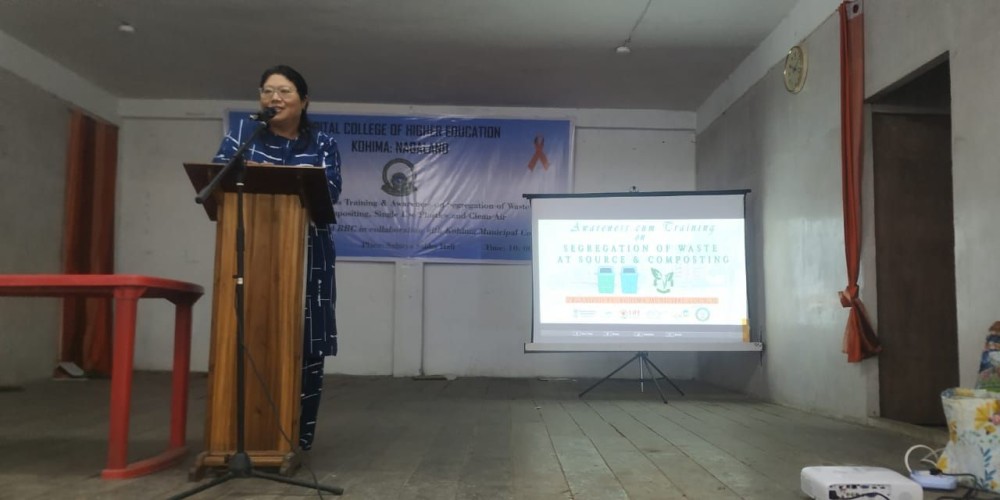 KMC Administrator Lanusenla Longkumer addressing gathering.