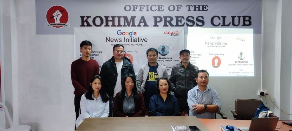 Dr Moalemba seen with some of the participants of the GNI Training held at Kohima Press Club Office, Kohima on October 23.