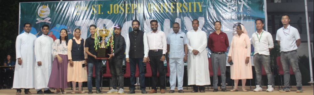 Dimapur Government College lifted the overall championship trophy at the 2ndSt. Joseph University Trophy which concluded on October 7.