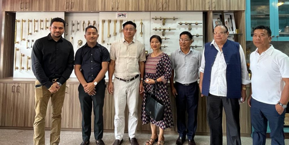 Nagaland Advisor for Department of Agriculture, Mhathung Yanthan during the opening of Classic Traders extension store at 4th Mile Diphupar Chümoukedima on October 4. (Morung Photo)