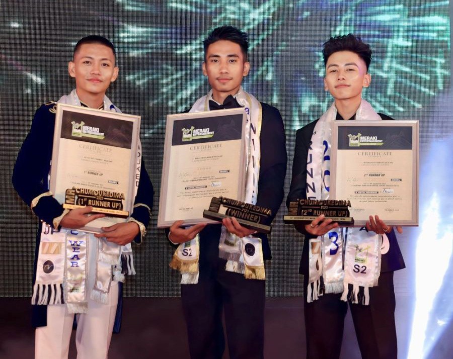 Winners of the Mr Chümoukedima season 2 at Nagaland bamboo Resource Centre on September 30.