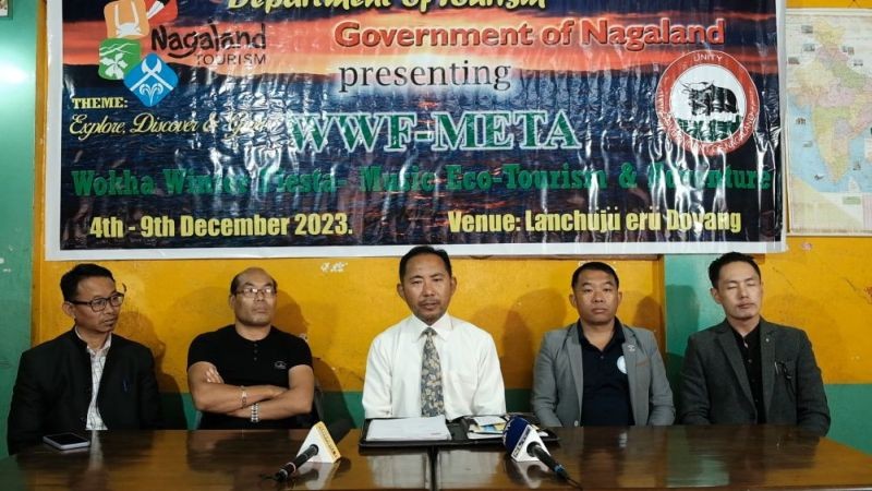 Team Metamorphosis during the press conference held at Hotel Hornbill, Wokha on October 19.