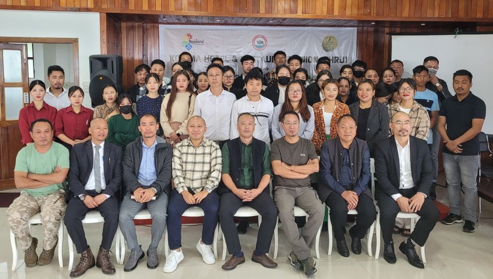 Veyielo Doulo with KHRU officials and trainees. (Morung Photo)