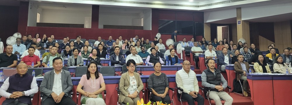 Dignitaries with district/block level functionaries during the training programme for SEAS exercise in Kohima on October 20. (Morung Photo)