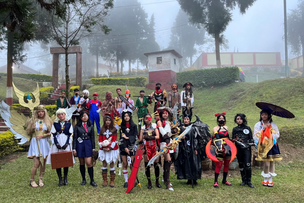 Participants of the inter-school Cosplay competition in Mokokchung on November 18.