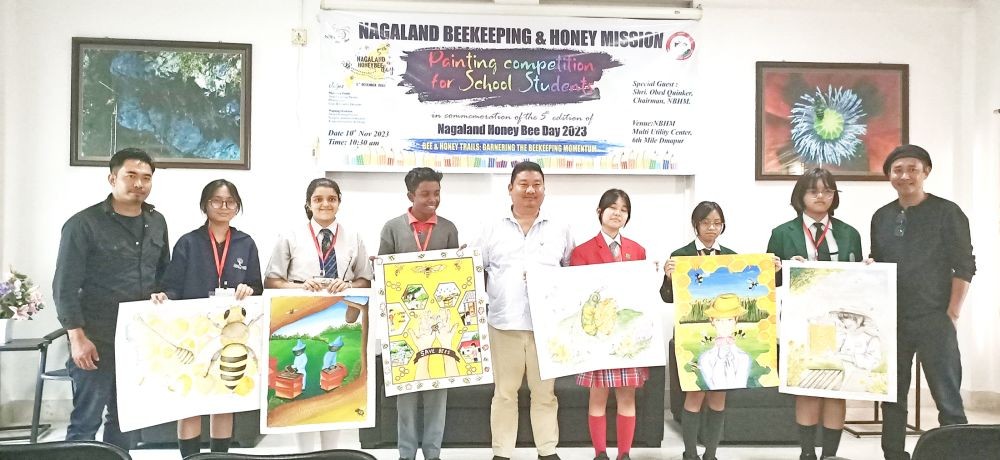Winners of the competition along with NBHM Chairman, Obed Quinker and the judges of the competition Wapang Ozukum and Merimvu Doulo (Photo courtesy: Chubala, NBHM)