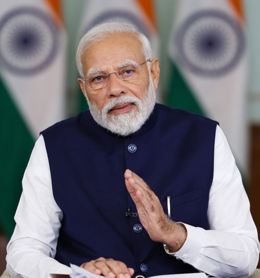 New Delhi: Prime Minister Narendra Modi addresses the G20 virtual summit, in New Delhi, Wednesday, Nov. 22, 2023.(IANS/PIB)