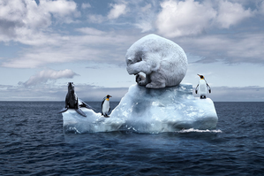 global warming and melting ice. (IANS Photo)