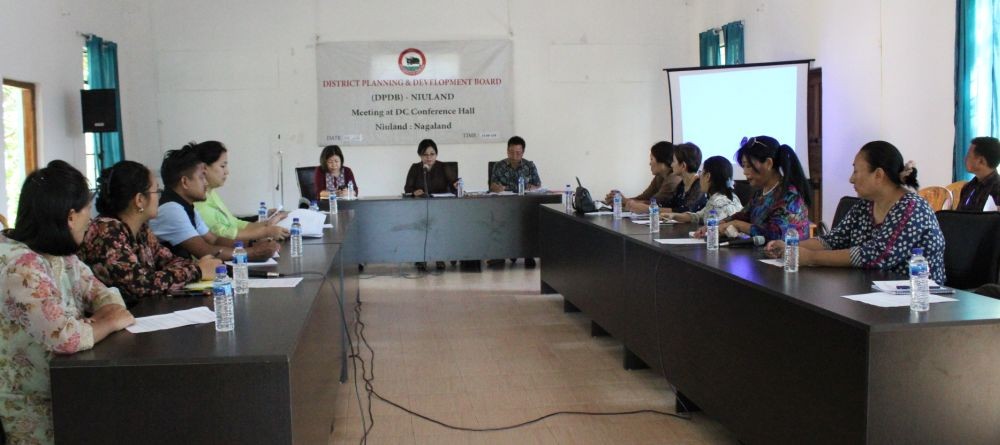 DC Niuland, Sara Jamir, NCS, addressing the DPDB meeting in Niuland on november 20 (DIPR Photo)