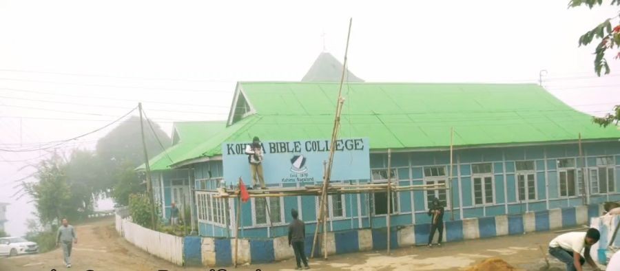 Renovation work being done at the campus ahead of Kohima Bible College 50th Golden Jubilee celebration.