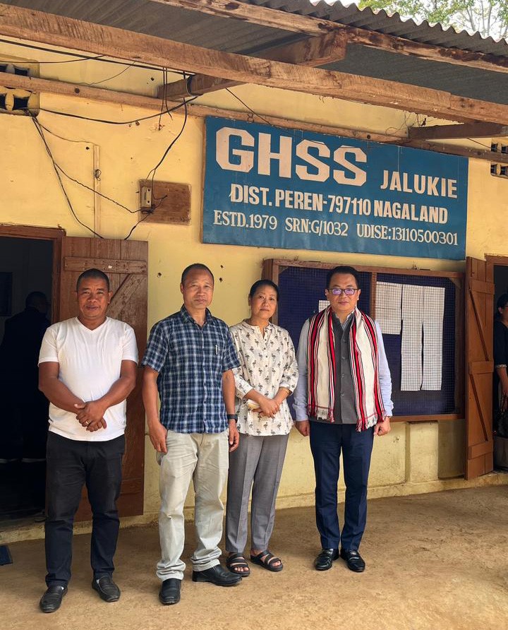 Additional Secretary to School Education, Hiazu Meru along with the school authorities at GHSS Jalukie on November16.