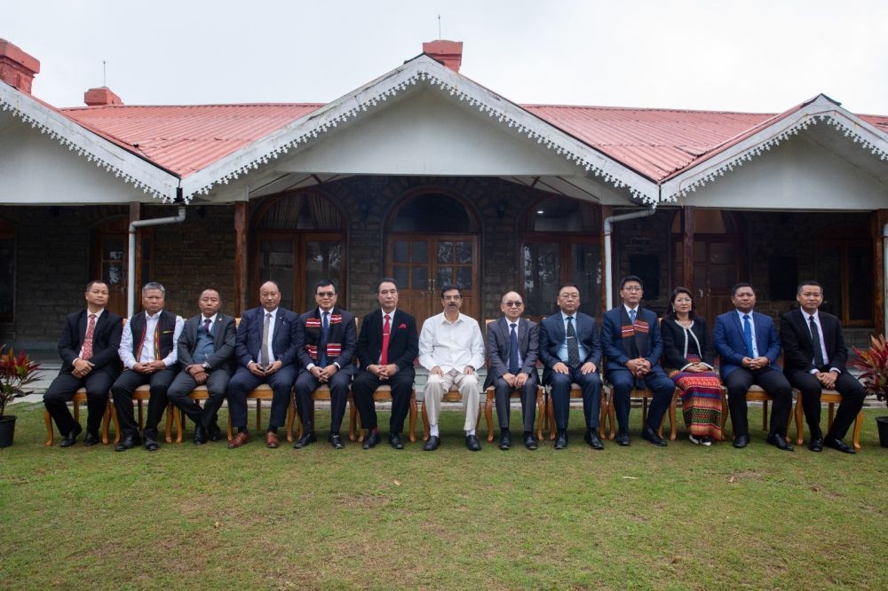 Lalduhoma sworn in as new Mizoram CM, 11 other ministers take oath. (IANS Photo)