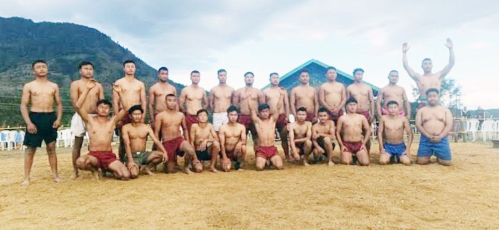 Winners of KPO 14th Wrestling Meet 2023 held at Lower Khomi in Phek district on December 27.