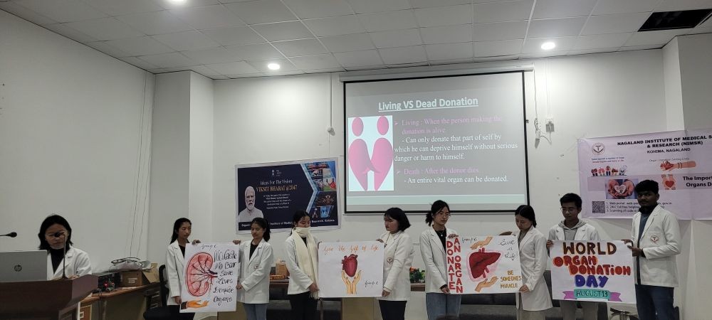 MBSS students of NIMSR Kohima during awareness programme on importance of organs donation in Kohima on December 20. (Morung Photo)