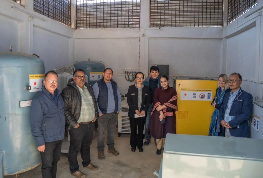 Resident Representative of UNDP India, Isabelle Tschan during her visit to Phek District Hospital.