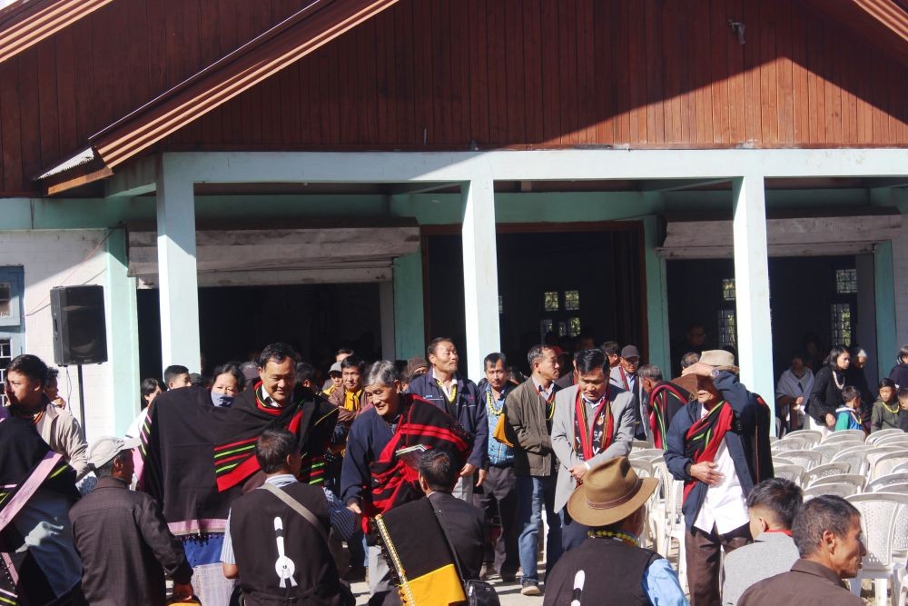 Participants and dignitaries during the celebration of 25 years of conservation at Khonoma Nature Conservation and Tragopan Sanctuary on December 12. (Morung Photo)