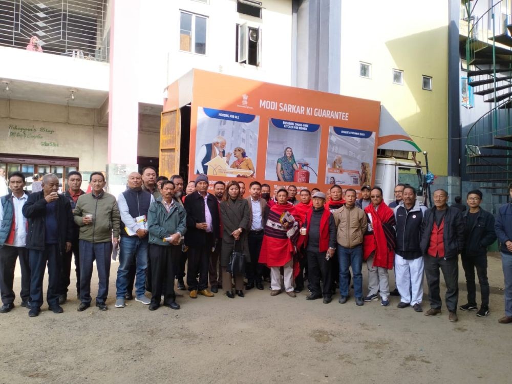 Attendees at the Viksit Bharati Sankalp Yatra campaign organized by District Administration, Mokokchung on December 15.  (Morung Photo)