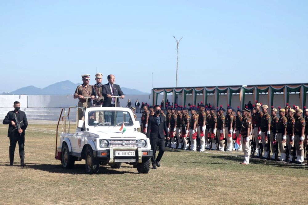 Nagaland Chief Minister, Neiphiu Rio during the celebration of Nagaland Statehood Day in Kohima on December 1.