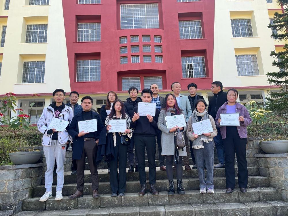 Students and others during the felicitation programme of Intensive Six-Month Digital Marketing Fast Track Course on December 15.