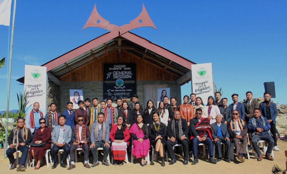 Dignitaries and CSU officials during 77th general session of Chizami Students’ Union on December 22.
