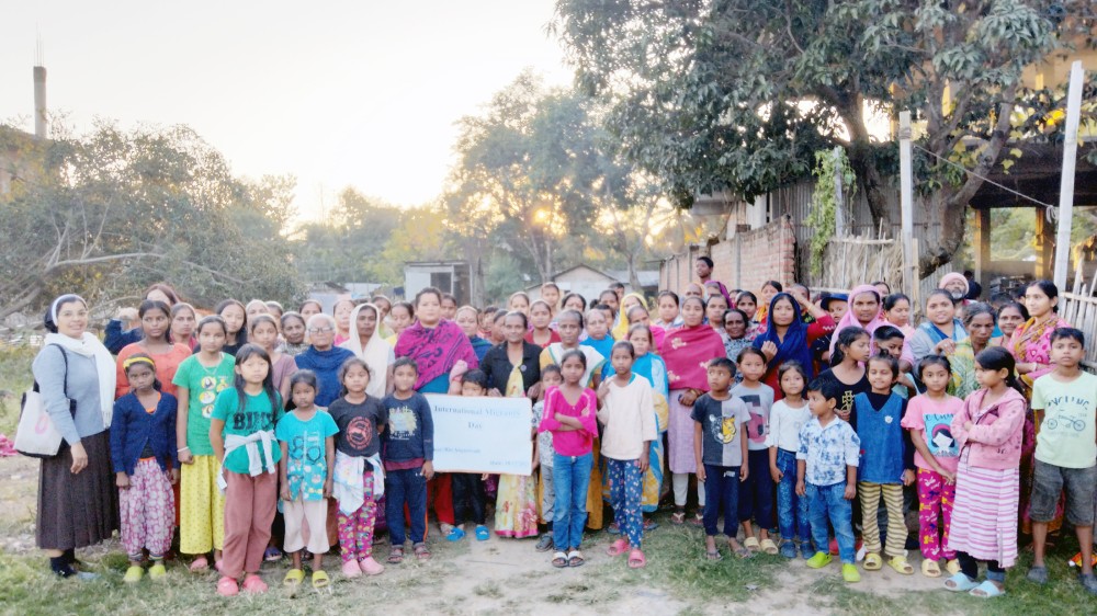 Participants of the International Migrants Day celebration in Dimapur on December 18.