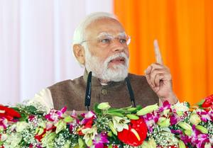 Prime Minister Narendra Modi addresses the inauguration of SwarVed Mahamandir in Varanasi on Monday, December 18, 2023. (Photo: IANS/PIB)