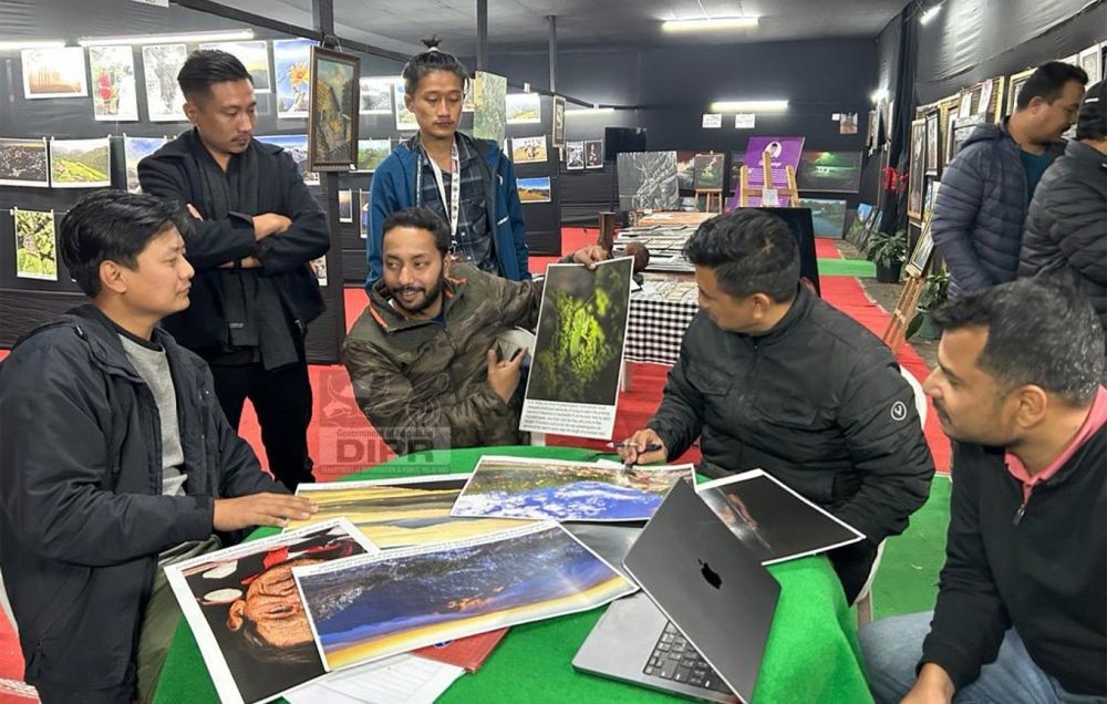 Judging panel making their selection for the Hornbill International Photography Festival (HIPFEST). (DIPR Photo)