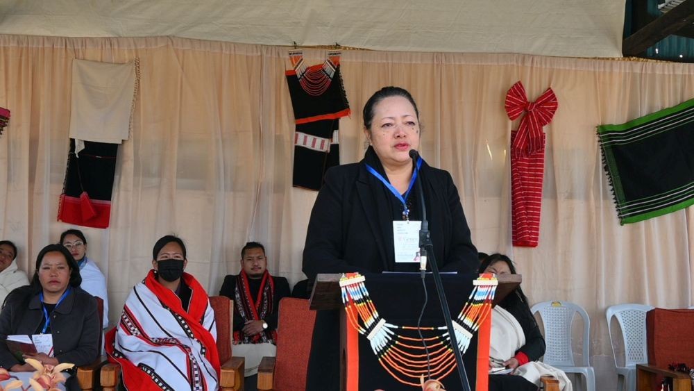 Minister Salhoutuonuo Kruse. (Morung Photo)