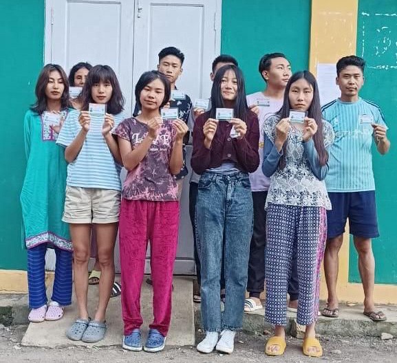 Beneficiaries of the enrolment drive for Ayushman Bharat Registration and card generation within Wokha district.