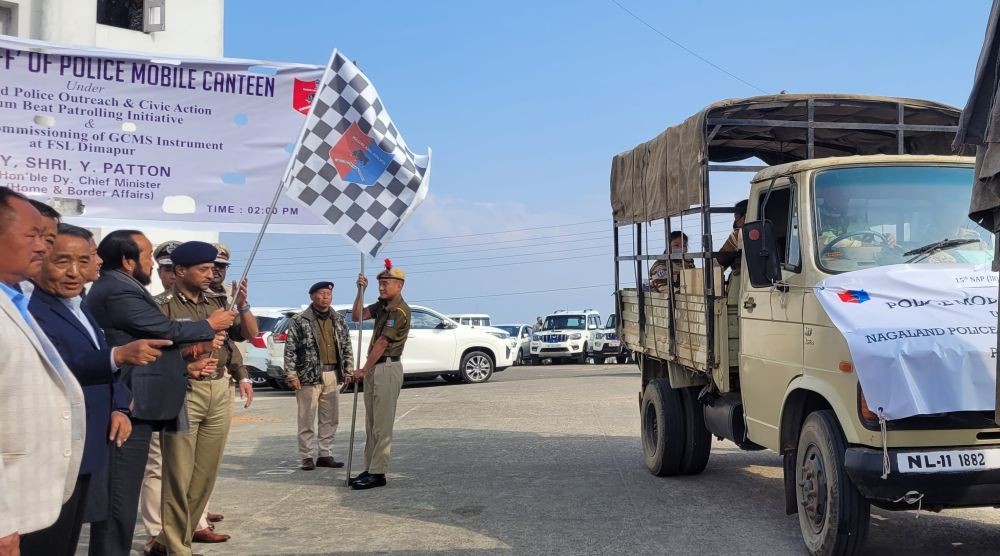 Deputy Chief Minister Y. Patton flagging off Nagaland Police Outreach and Civic Action prog in Kohima on January 22. (Morung Photo)
