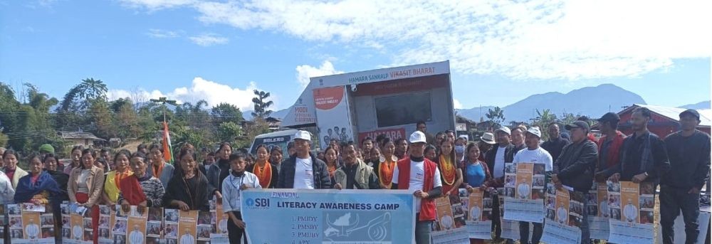 Participants during the Vikshit Bharat Sankalp Yatra for Chillitso village under Thonoknyu Sub Division at Chilliso public ground on January 18. (DIPR Photo)