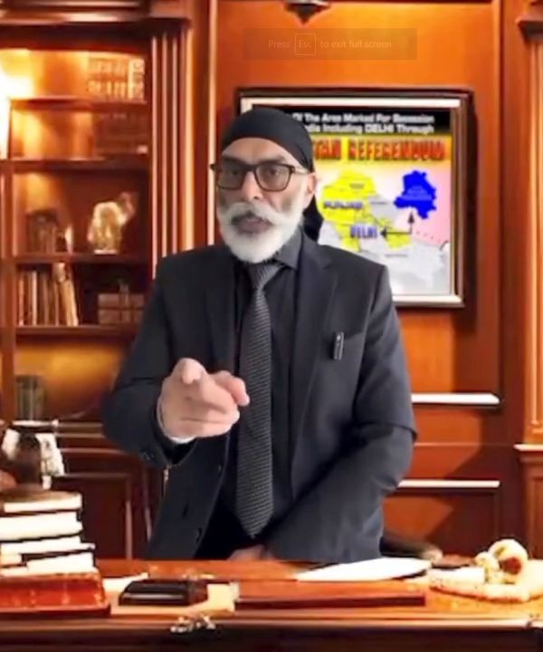 Khalistani terrorist Gurpatwant Singh Pannun. (IANS/Video Grab)