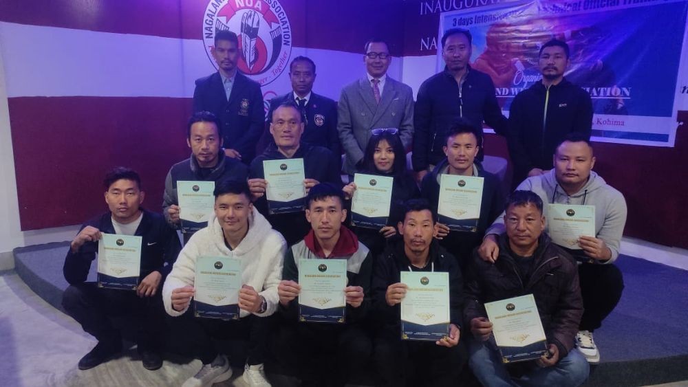 The trainees along with course instructors at Kohima on January 11.