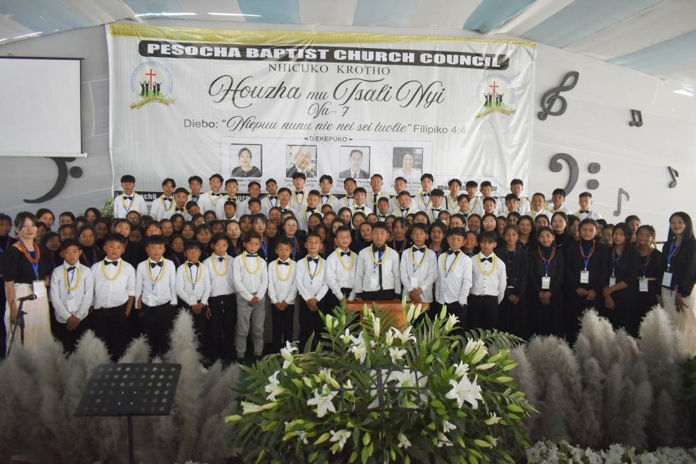 Seiyhama BNK presents a choral piece during PBCC Nhicuko Krotho general session on January 14.