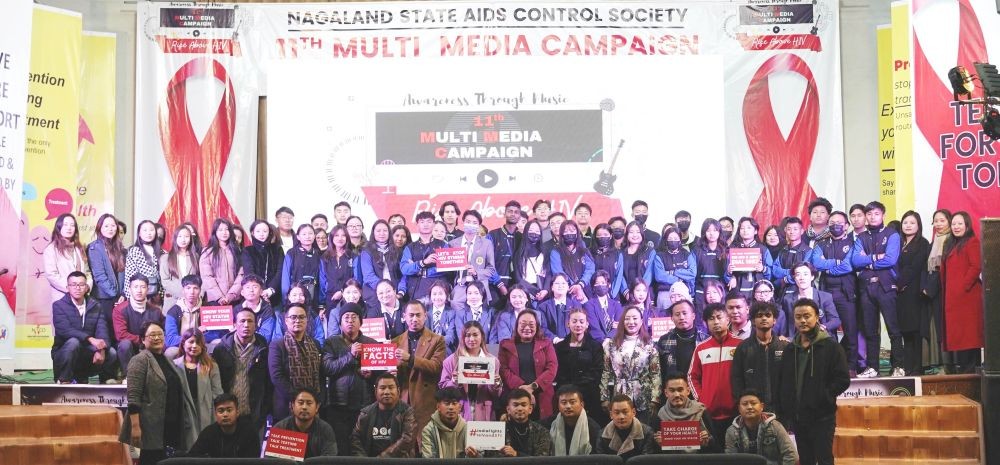 Participants and winners of the 11th Multi-Media Campaign 2024 at State Academy Hall, Kohima on January 23.