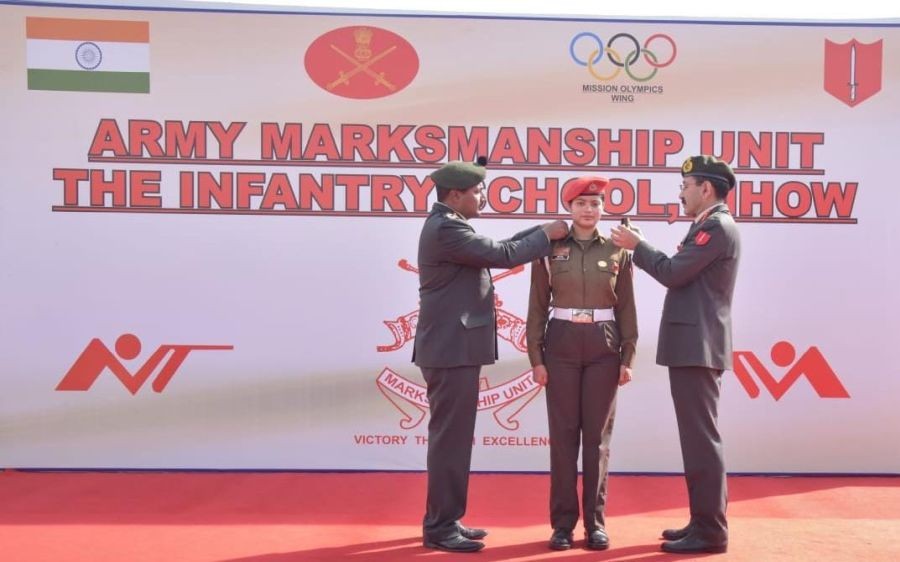 Preeti Rajak, first woman, Subedar, Indian Army. (IANS Photo)