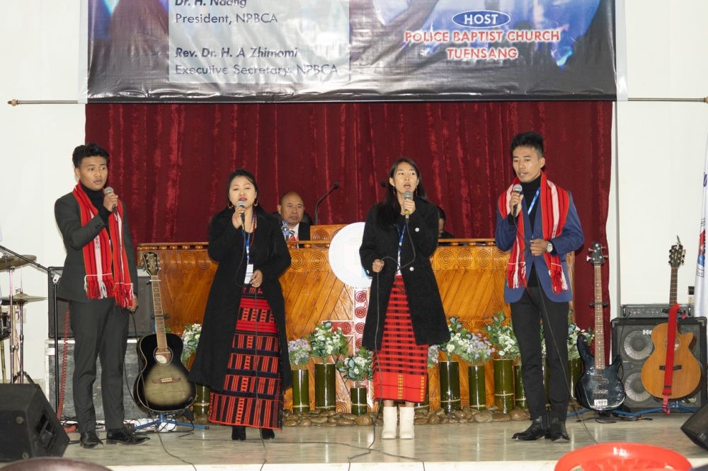 A performance at the 35th General Annual Council of the Nagaland Police Baptist Churches Association.