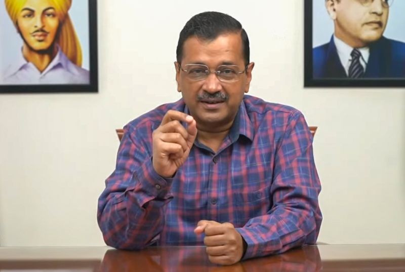 Delhi Chief Minister Arvind Kejriwal wishes AAP workers on the party's foundation day, in New Delhi on Sunday, November 26, 2023. (Photo: IANS/@AamAadmiParty)