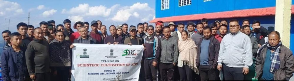 Participants and others during the training on Scientific Cultivation of Kiwi held at Thipüzu Village, Phek, on January 8.