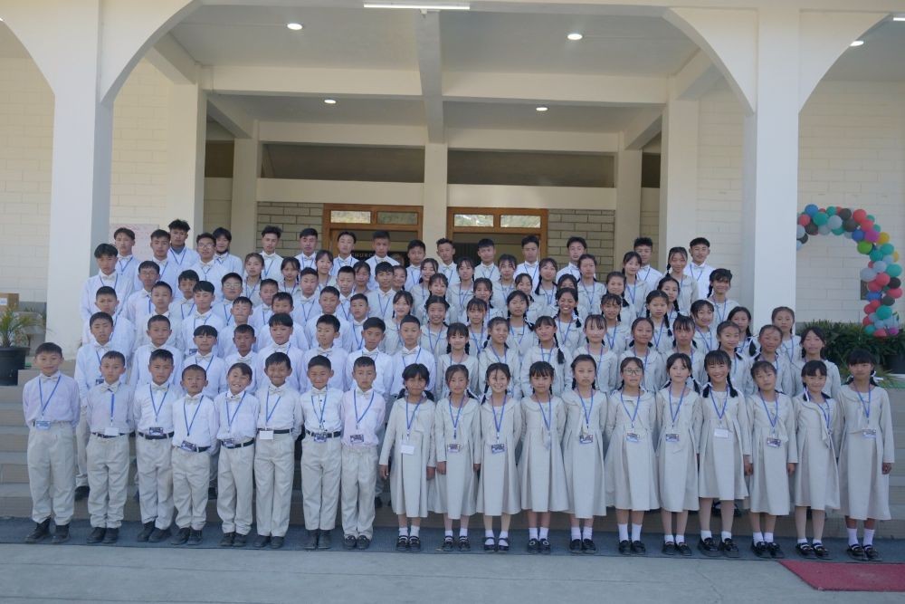 Children present a special number during the talent expo on January 14.