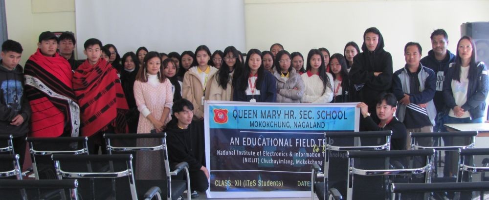 Queen Mary Hr Sec School, Mokokchung team during the educational field trip to NIELIT, Chuchuyimlang on January 13.