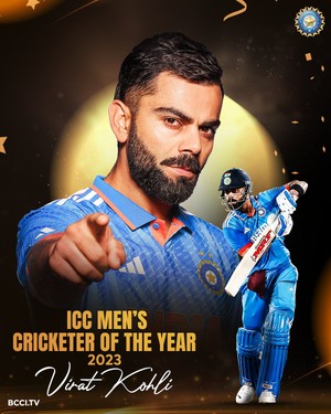 Virat Kohli awarded ICC Men’s ODI Cricketer of the Year 2023