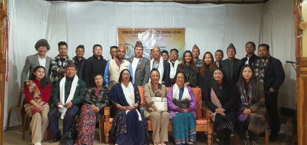 Special guest Asangla Longkumer along with her entourage, leaders of GPPK, elders, and GYAK officials pose for lens.