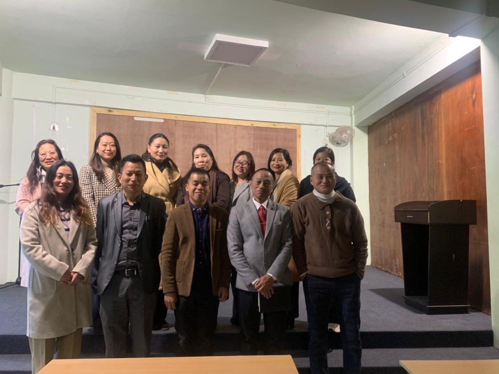 Old and new office bearers of NEA in Kohima on January 27.