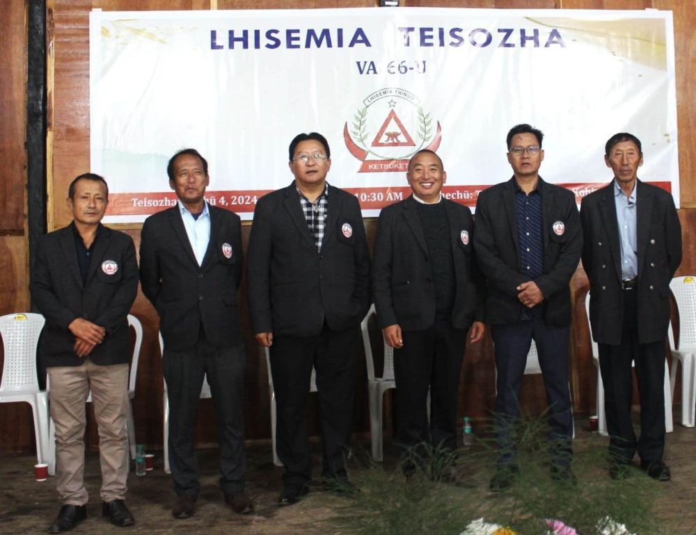 Lhisemia Council officials during 66th Lhisemia Day at L. Khel, Kohima village on January 4.