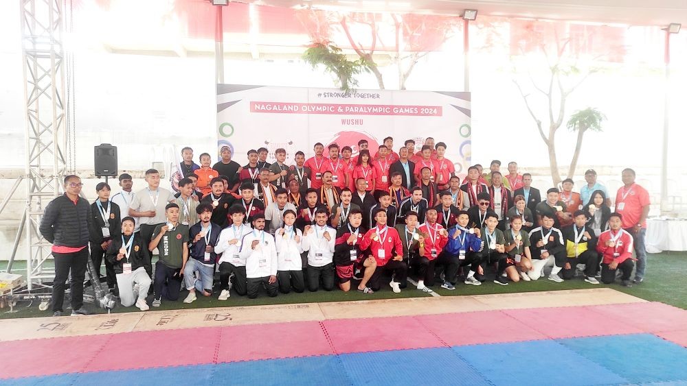 Medalists of Wushu competition along with NWA officials and host of dignitaries at Arena E on February 16. (Photo Courtesy: NWA)