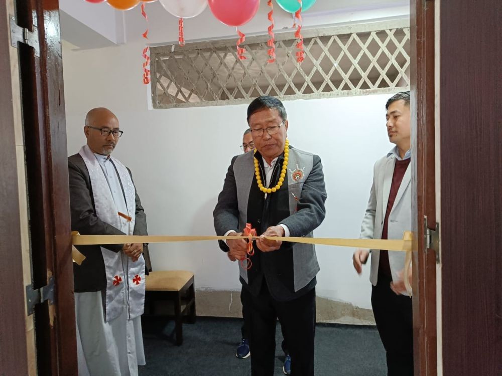 Kevipodi Sophie, MLA Southern Angami I AC inaugurating Fun World Play Area and Cafe located in Kohima on February 9. (Morung Photo)